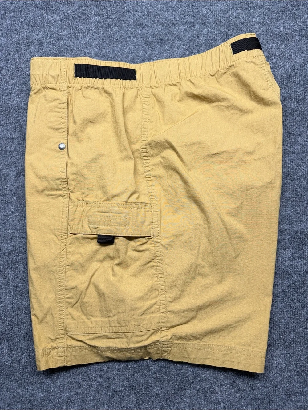 The North Face Men's Mustard Cargo Shorts with Black Belt